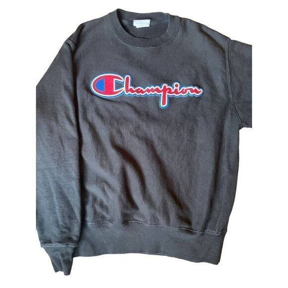 Vintage Original Felt Champs Logo Sweatshirt (M) - Picture 2 of 6